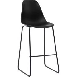 ASUPERMALL Ensemble De Bar 5 Pcs Plastique Noir -Table haute et bar Soldes 31119041 3