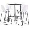 ASUPERMALL Ensemble De Bar 5 Pcs Plastique Blanc 1 ASUPERMALL Ensemble De Bar 5 Pcs Plastique Blanc -Table haute et bar Soldes 31119070 1