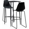 ASUPERMALL Ensemble De Bar 3 Pcs Plastique Noir 1 ASUPERMALL Ensemble De Bar 3 Pcs Plastique Noir -Table haute et bar Soldes 31119082 1