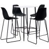ASUPERMALL Ensemble De Bar 5 Pcs Plastique Noir 1 ASUPERMALL Ensemble De Bar 5 Pcs Plastique Noir -Table haute et bar Soldes 31119096 1