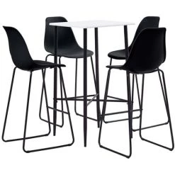 ASUPERMALL Ensemble De Bar 5 Pcs Plastique Noir