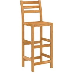ASUPERMALL Ensemble De Bar D'exterieur 5 Pcs Bois D'acacia Massif -Table haute et bar Soldes 31558388 5