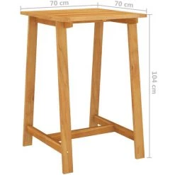 ASUPERMALL Table De Bar De Jardin 70x70x104 Cm Bois D'acacia Massif 10 ASUPERMALL Table De Bar De Jardin 70x70x104 Cm Bois D'acacia Massif -Table haute et bar Soldes 31560139 4