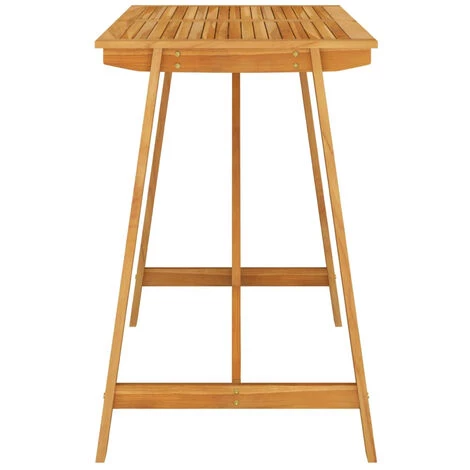ASUPERMALL Table De Bar De Jardin 140x70x104 Cm Bois D'acacia Massif 4 ASUPERMALL Table De Bar De Jardin 140x70x104 Cm Bois D'acacia Massif – Image 2