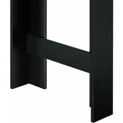 HELLOSHOP26 Table De Bar Avec Rangement Bistro Haut Avec 3 étagères 110 Cm Noir Et Chêne - Beige 11 HELLOSHOP26 Table De Bar Avec Rangement Bistro Haut Avec 3 étagères 110 Cm Noir Et Chêne - Beige -Table haute et bar Soldes 31605418 5