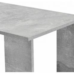 HELLOSHOP26 Table De Bar Design Avec 2 Compartiments De Rangement Table Bistrot Murale 120 Cm Gris - Gris -Table haute et bar Soldes 31903395 4