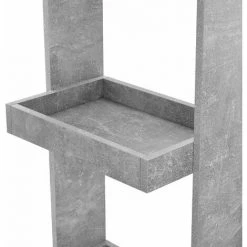 HELLOSHOP26 Table De Bar Design Avec 2 Compartiments De Rangement Table Bistrot Murale 120 Cm Gris - Gris -Table haute et bar Soldes 31903395 5