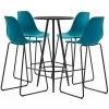 ASUPERMALL Ensemble De Bar 5 Pcs Plastique Turquoise -Table haute et bar Soldes 32094759 1