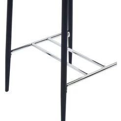 ASUPERMALL Ensemble De Bar 3 Pcs Similicuir Noir -Table haute et bar Soldes 32094938 3