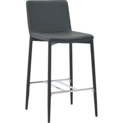 ASUPERMALL Ensemble De Bar 3 Pcs Similicuir Gris -Table haute et bar Soldes 32095122 4