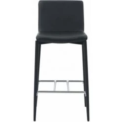 ASUPERMALL Ensemble De Bar 3 Pcs Similicuir Noir 11 ASUPERMALL Ensemble De Bar 3 Pcs Similicuir Noir -Table haute et bar Soldes 32096594 5