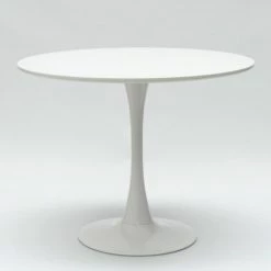 AHD AMAZING HOME DESIGN Table Ronde Tulipe Noire Et Blanche Pour Chaises De Bar Et Salon 80cm Tulipan | Couleur: Blanc -Table haute et bar Soldes 32159162 3