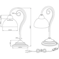 LÚZETE - LÁMPARA DE MESA MIRANDA FORJA - Marron -Table haute et bar Soldes 32382633 4