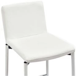 ASUPERMALL Ensemble De Bar 3 Pcs Similicuir Blanc -Table haute et bar Soldes 32400333 4