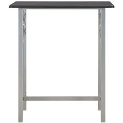 ASUPERMALL Ensemble De Bar 3 Pcs Bois Et Acier Noir 9 ASUPERMALL Ensemble De Bar 3 Pcs Bois Et Acier Noir -Table haute et bar Soldes 32400432 3