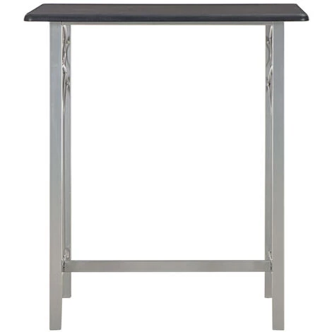 ASUPERMALL Ensemble De Bar 3 Pcs Bois Et Acier Noir 5 ASUPERMALL Ensemble De Bar 3 Pcs Bois Et Acier Noir – Image 3