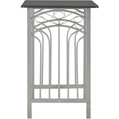 ASUPERMALL Ensemble De Bar 3 Pcs Bois Et Acier Noir 10 ASUPERMALL Ensemble De Bar 3 Pcs Bois Et Acier Noir -Table haute et bar Soldes 32400432 4