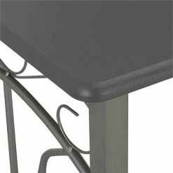 ASUPERMALL Ensemble De Bar 3 Pcs Bois Et Acier Anthracite -Table haute et bar Soldes 32400434 5