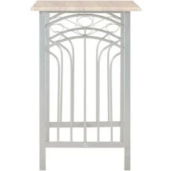 ASUPERMALL Ensemble De Bar 3 Pcs Bois Et Acier -Table haute et bar Soldes 32400437 4