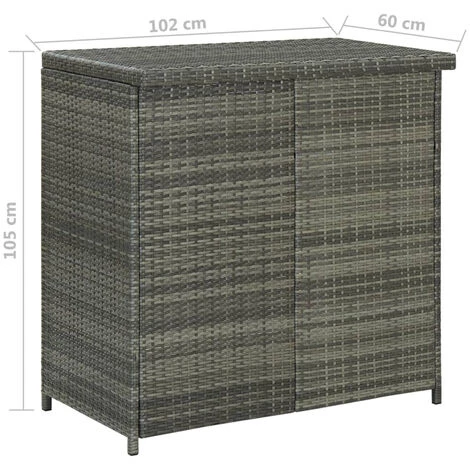 ASUPERMALL Ensemble De Bar 3 Pcs Resine Tressee Gris 7 ASUPERMALL Ensemble De Bar 3 Pcs Resine Tressee Gris – Image 5