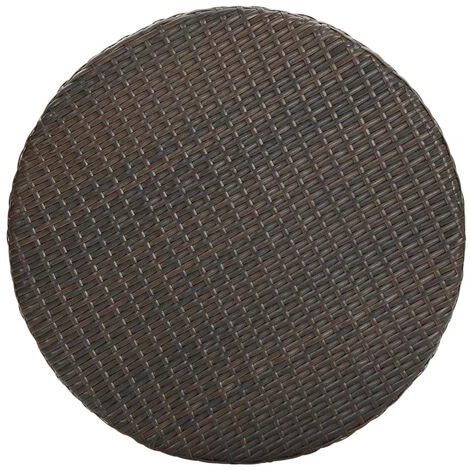 ASUPERMALL Meuble De Bar De Jardin 3 Pcs Et Coussins Resine Tressee Marron 6 ASUPERMALL Meuble De Bar De Jardin 3 Pcs Et Coussins Resine Tressee Marron – Image 4