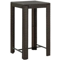 ASUPERMALL Meuble De Bar De Jardin 3 Pcs Et Coussins Resine Tressee Marron 9 ASUPERMALL Meuble De Bar De Jardin 3 Pcs Et Coussins Resine Tressee Marron -Table haute et bar Soldes 32956018 3