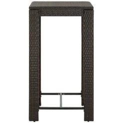 ASUPERMALL Meuble De Bar De Jardin 3 Pcs Et Coussins Resine Tressee Marron 10 ASUPERMALL Meuble De Bar De Jardin 3 Pcs Et Coussins Resine Tressee Marron -Table haute et bar Soldes 32956018 4