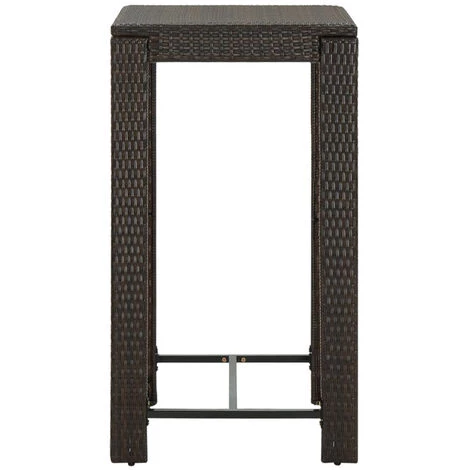 ASUPERMALL Meuble De Bar De Jardin 3 Pcs Et Coussins Resine Tressee Marron 6 ASUPERMALL Meuble De Bar De Jardin 3 Pcs Et Coussins Resine Tressee Marron – Image 4