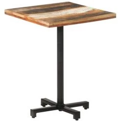 VidaXL Table De Bistro Carrée 60x60x75 Cm Bois De Récupération Massif - Brun