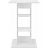 HELLOSHOP26 Table De Bar Bistrot Avec 3 étagères De Rangement 110 Cm Blanc - Blanc -Table haute et bar Soldes 33345094 1