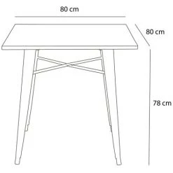 LÚZETE - MESA JOSEPHINE METAL NEGRA - Noir -Table haute et bar Soldes 33392723 3