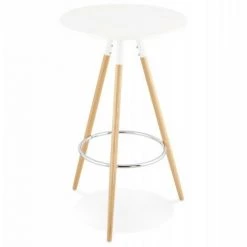 Paris Prix - Table De Bar "uzak" 101cm Blanc