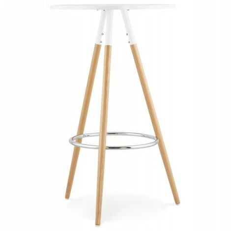Paris Prix - Table De Bar "uzak" 101cm Blanc 4 Paris Prix - Table De Bar "uzak" 101cm Blanc – Image 2