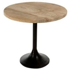 Paris Prix - Table De Bar En Bois & Métal "mocha" 65cm Naturel