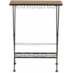 Paris Prix - Table & Range-bouteilles Métal "bistro" 65cm Noir -Table haute et bar Soldes 33662976 4