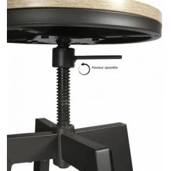 Paris Prix - Table De Bar & 2 Tabourets "réglables" 93cm Gris -Table haute et bar Soldes 33674848 3