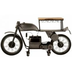 Paris Prix - Table De Bar Design "motocyclette" 200cm Gris 8 Paris Prix - Table De Bar Design "motocyclette" 200cm Gris -Table haute et bar Soldes 33675859 2