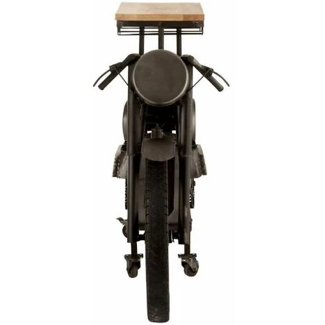 Paris Prix - Table De Bar Design "motocyclette" 200cm Gris 5 Paris Prix - Table De Bar Design "motocyclette" 200cm Gris – Image 3