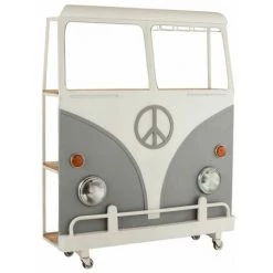 Paris Prix - Table De Bar Design à Led "auto" 175cm Blanc & Gris