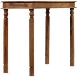 ASUPERMALL Table De Bar Bois Massif De Sesham 120 X 60 X 107 Cm -Table haute et bar Soldes 33851608 3