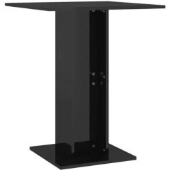 TRUE DEAL Table De Bistro Noir Brillant 60x60x75 Cm Aggloméré -Table haute et bar Soldes 34879157 2