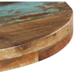 ASUPERMALL Table De Bistro Ronde Ø50x75 Cm Bois De Recuperation Massif -Table haute et bar Soldes 34966522 3