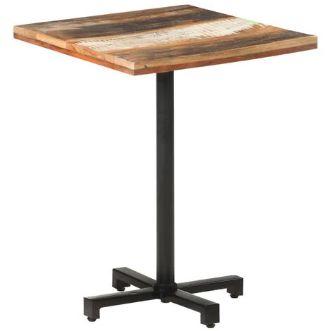 ASUPERMALL Table De Bistro Carree 60x60x75 Cm Bois De Recuperation Massif 3 ASUPERMALL Table De Bistro Carree 60x60x75 Cm Bois De Recuperation Massif