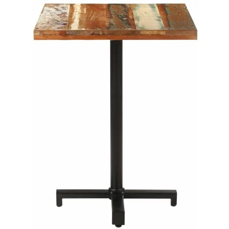 ASUPERMALL Table De Bistro Carree 60x60x75 Cm Bois De Recuperation Massif 4 ASUPERMALL Table De Bistro Carree 60x60x75 Cm Bois De Recuperation Massif – Image 2