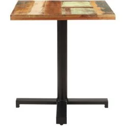 ASUPERMALL Table De Bistro Carree 70x70x75 Cm Bois De Recuperation Massif -Table haute et bar Soldes 34966525 2