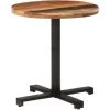 ASUPERMALL Table De Bistro Ronde Ø70x75 Cm Bois De Recuperation Massif -Table haute et bar Soldes 34966526 1