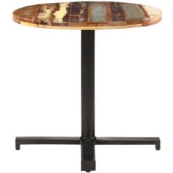 ASUPERMALL Table De Bistro Ronde Ø70x75 Cm Bois De Recuperation Massif 8 ASUPERMALL Table De Bistro Ronde Ø70x75 Cm Bois De Recuperation Massif -Table haute et bar Soldes 34966526 2