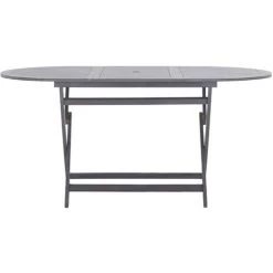 TRUE DEAL Mobilier à Dîner De Jardin 7 Pcs Bois D'acacia Massif Gris -Table haute et bar Soldes 35454060 3