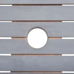 TRUE DEAL Mobilier à Dîner De Jardin 7 Pcs Bois D'acacia Massif Gris -Table haute et bar Soldes 35454060 5