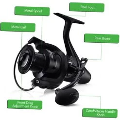 LIZARD Moulinet Rotatif 12+1 Bb, Double Moulinets Carpe Traine Avant Et Arriere, Poignees Interchangeables Gauche Et Droite, Modele 5000 -Table haute et bar Soldes 35554339 3